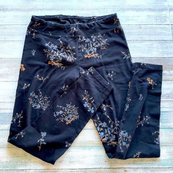 Ripzone Floral Print Black Cotton Leggings size M - Picture 1 of 9